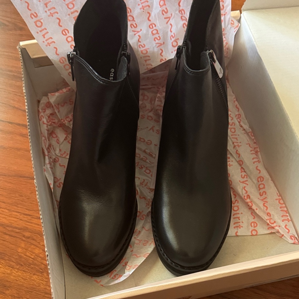 Easy Spirit Women's Sleek Black Ankle Booties
